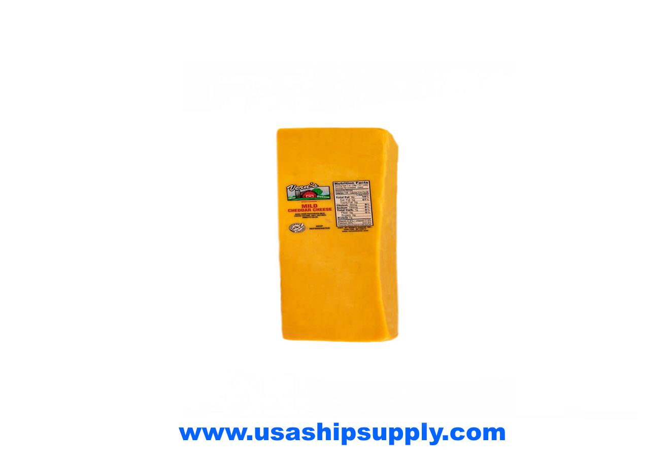 Naturally Aged Mild Cheddar Cheese - 10 lb. Solid Block