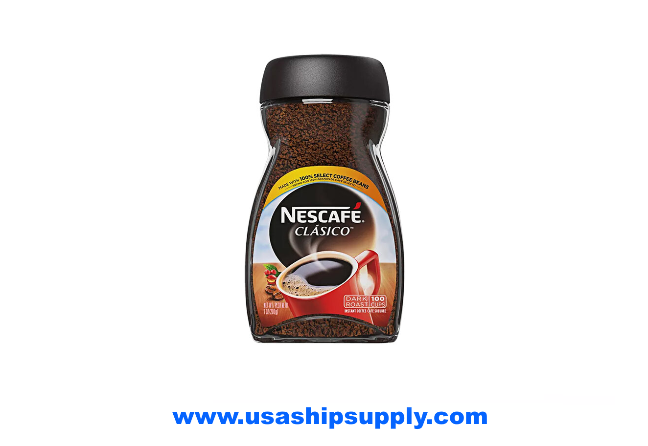 Nescafe Clasico Dark Roast Instant Coffee 7 oz., 6/Case