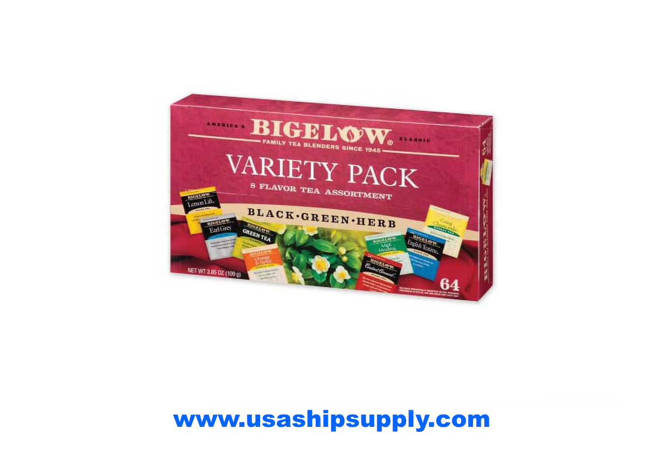 Bigelow Tea Bag Variety Tray Pack, 64pc/Box