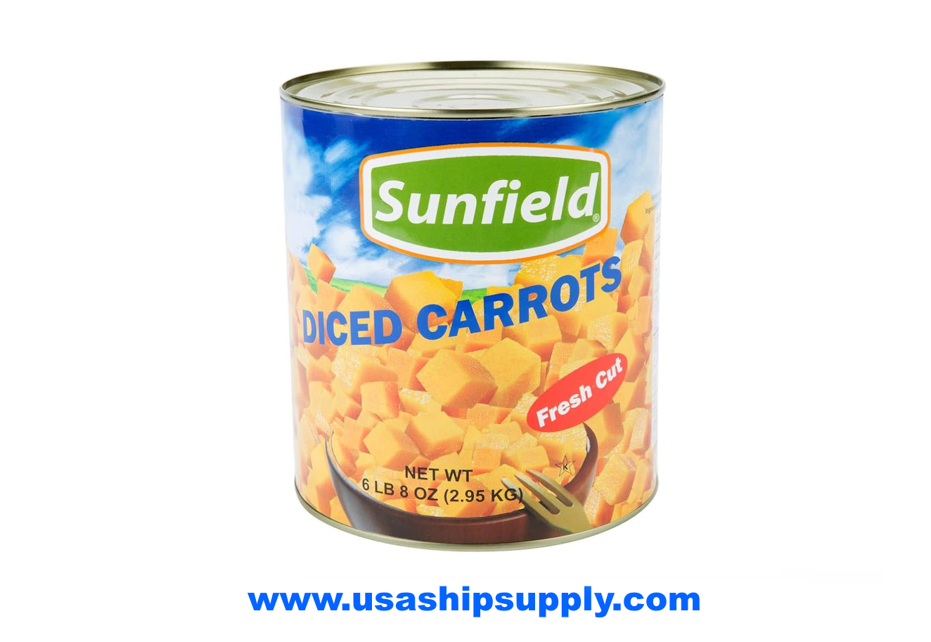 Diced Carrots, #10 Can, 6/Case